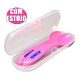 Kit Colher Silicone Infantil Bebe Papinha Talher Kuka Estojo