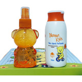 Kit Colônia Infantil Laranjinha Blosson Kids Talco Liquido