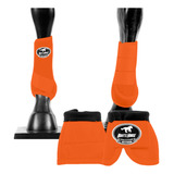 Kit Color Cloches Boleteiras Para Cavalo Boots Horse Cor Laranja