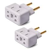 Kit Com 02 Adaptadores Tomada Bob Esponja Benjamin 10A 20A Plug Pino Grosso 250v Plugue Bivolt 110v 220v Dysa Shopp 