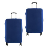 Kit Com 02 Capas De Mala De Viagem Azul