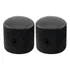 Kit Com 02 Knob Metal Preto P  Guitarra Qualidade Com Trava