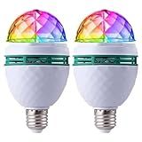 Kit Com 02 Lâmpadas Led Globo Colorida Rotativa Giratória Festa Boate Soquete PREMIUM