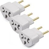 Kit Com 03 Adaptadores De Tomada Plug Para 10a E 20a Até 250v T Bob Love - Plugue Bivolt 110v 220v Benjamin - Complete Store