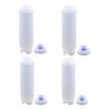 Kit Com 04 Bisnagas Fifo 473 Ml Molhos E Caldas Válvula Azul