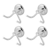 Kit Com 04 Cabides Duplo Para Banheiro Gancho Para Toalha