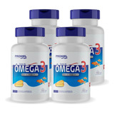 Kit Com 04 Ômega 3 Promel 60 Capsulas De 1450mg