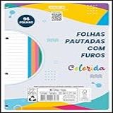 Kit Com 05 Blocos Para Fichário Universitário Color 96 Folhas SD Inovações