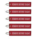 Kit Com 05 Chaveiros Tag Identificador De Mala E Mochila Remove Before Flight
