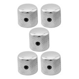Kit Com 05 Knob Cromado Para Guitarra Baixo Alta Qualidade