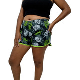 Kit Com 05 Shorts Estampado Feminino Adulto Extra Plus size