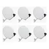 Kit Com 06 Antenas Banda Ku 60cm  pedestal 60cm  Offset