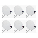 Kit Com 06 Antenas Banda Ku 60cm  pedestal 60cm  Offset