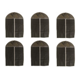 Kit Com 06 Capas Protetora Terno Com Zíper Para Guarda Roupa