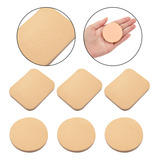 Kit Com 06 Esponjas Para Maquiagem Quadrada Redonda Base Pó