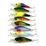 Kit Com 08 Isca Artificial Meia Agua Tucunaré Dourado Robalo Cor Conforme As Fotos Sku 039