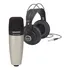 Kit Com 1 Microfone E 1 Fone De Estúdio C01850