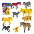 Kit Com 10 Animais Fazenda De Borracha Para Crianças Cavalos