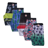 Kit Com 10 Bermudas Tactel Estampada Praia Surf Masculina Ad