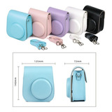 Kit Com 10 Bolsas Couro Sintético Alça Câmera Instax Mini 11