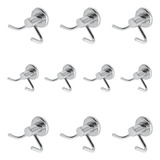 Kit Com 10 Cabides Duplo Para Banheiro Gancho Para Toalha