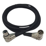 Kit Com 10 Cabos Canon Macho E Fêmea 90 Graus   1 50 Mt