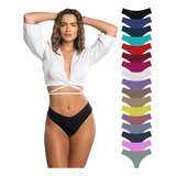 Kit Com 10 Calcinhas Tanga Sem Costura Corte Laser Atacado