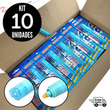 Kit Com 10 Canetas P Identificar Notas Dinheiro Falsas Cor Azul roxo