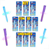 Kit Com 10 Canetas Para Detectar Dinheiro Falso Luz Uv