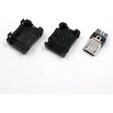 Kit Com 10 Conector Micro Usb Macho De 5 Pinos Solda