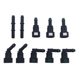 Kit Com 10 Conector Quick Engate Rápido 8mm 5 16 Gm Fiat For