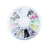 Kit Com 10 Discos De Strass Colorido Para Decoração E Encapsulamento De Unhas