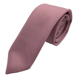 Kit Com 10 Gravatas Rosê Tecido Oxford Slim noivas congresso