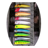 Kit Com 10 Isca Artificial Meia Agua Sub Superficie Tucunaré Dourado Robalo Cor Conforme As Fotos Sku 058