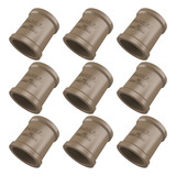 Kit Com 10 Luva 25mm 3 4 Pvc Marrom Soldável Fortlev
