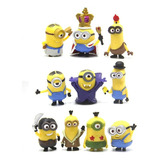 Kit Com 10 Minions Miniaturas Meu Malvado Favorito Pvc 5cm