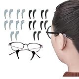 Kit Com 10 Pares De Prendedor De óculos Suporte De óculos Antideslizante Trava Gancho De Orelha De Silicone (branco)