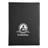 Kit Com 10 Pasta Cardápio Preta C 4 Bolsas Em Pvc