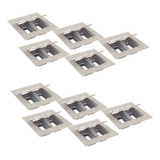 Kit Com 10 Placa Piso 4x4 Modular 2 Posto Cinza Tramontina