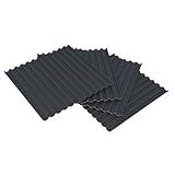 Kit Com 10 Placas 3d Pvc Revestimento Estilo Ripado 50x50 Preto