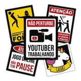 Kit Com 10 Placas Decorativas Filmes Séries Jogos Pets Games