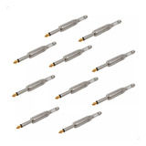 Kit Com 10 Plug Conector Storm P10 Mono Ponta Gold Baquelite