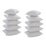 Kit Com 10 Refil Almofada 50x50 Cm Silicone Para Capa 45 Cm