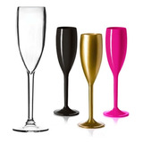 Kit Com 10 Taças De Champanhe 190ml Taças Em Acrílico 