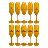 Kit Com 10 Taças Veuve Clicquot Champanhe Espumante Vinho