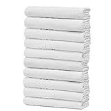 Kit Com 10 Toalhas De Banho Profissional Prata Alta Absorção 70x130cm Central Toalhas Branco 