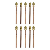 Kit Com 10 Válvula Serviço Schrader 1 4 10cm P Refrigeração