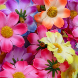 Kit Com 100 Apliques Flor Com Miolo De 30mm Em Poliester
