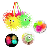 Kit Com 100 Bola Luz Piscante Lance Rosto Sorriso Brinquedo