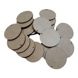 Kit Com 100 Bolachas 4 Cm Com 1 Furo Mdf Crú Círculo Aplique